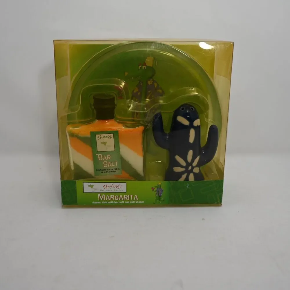 Shonfelds Margarita Rimmer Set Bar Salt Shaker Cactus Gift New